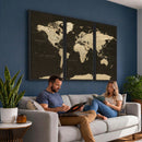World Map Canvas Print – Framed World Map Wall Art for
