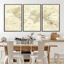 Detailed Large World Map Wall Decor Canvas Art Print by MyGreatCanvas | Canvas Wall Art Prints | Photo Prints & Wall Decor