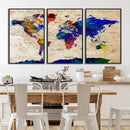 Colorful World Map Canvas Wall Art – Abstract Watercolor Map by MyGreatCanvas | Canvas Wall Art Prints | Photo Prints & Wall Decor