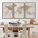 Detailed World Map Wall Art Canvas Print for Home and Office Decor by MyGreatCanvas | Canvas Wall Art Prints | Photo Prints & Wall Decor