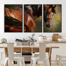 Majestic Brown Horse Wall Art Canvas Print – Framed