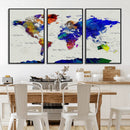 Vintage World Map Canvas Wall Art – Framed Travel Map with by MyGreatCanvas | Canvas Wall Art Prints | Photo Prints & Wall Decor