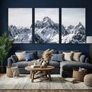 Snowy Mountain Range Canvas Print, Alpine Peaks Landscape by MyGreatCanvas | Canvas Wall Art Prints | Photo Prints & Wall Decor