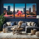 Chicago Wall Art Canvas Print - Chicago City Downtown Night by MyGreatCanvas | Canvas Wall Art Prints | Photo Prints & Wall Decor