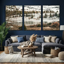 Snowy Mountain Landscape Wall Art Canvas Print, Alpine Pine by MyGreatCanvas | Canvas Wall Art Prints | Photo Prints & Wall Decor