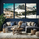 Snowy Mountain Wall Art Canvas Print, Alpine Pine Forest by MyGreatCanvas | Canvas Wall Art Prints | Photo Prints & Wall Decor