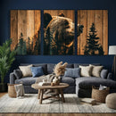 Rustic Bear Wall Art Canvas Print – Woodland Wildlife by MyGreatCanvas | Canvas Wall Art Prints | Photo Prints & Wall Decor