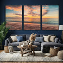Sunset Beach Wall Art Canvas Print – Soft Coastal by MyGreatCanvas | Canvas Wall Art Prints | Photo Prints & Wall Decor