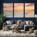 Sunset Beach Wall Art Canvas Print – Soft Coastal by MyGreatCanvas | Canvas Wall Art Prints | Photo Prints & Wall Decor