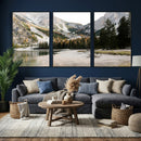 Lake Braies Alpine Landscape Wall Art Canvas Print, by MyGreatCanvas | Canvas Wall Art Prints | Photo Prints & Wall Decor