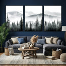Misty Pine Forest Mountain Landscape Wall Art Canvas Print by MyGreatCanvas | Canvas Wall Art Prints | Photo Prints & Wall Decor