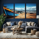 Fishing Boats Wall Art Canvas Print, Coastal Boat Beach by MyGreatCanvas | Canvas Wall Art Prints | Photo Prints & Wall Decor