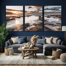 Rocky Coast Ocean Sunset Wall Art Canvas Print, Dramatic by MyGreatCanvas | Canvas Wall Art Prints | Photo Prints & Wall Decor