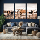 Texas Longhorn Cattle Wall Art Canvas Print, Sepia Western by MyGreatCanvas | Canvas Wall Art Prints | Photo Prints & Wall Decor