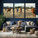 Texas Longhorn Wall Art Canvas Print, Western Ranch Cattle by MyGreatCanvas | Canvas Wall Art Prints | Photo Prints & Wall Decor