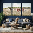 Texas Longhorn Cattle Wall Art Canvas Print, Rustic Ranch by MyGreatCanvas | Canvas Wall Art Prints | Photo Prints & Wall Decor