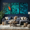 Turquoise Ocean Boat Wall Art Canvas Print by MyGreatCanvas | Canvas Wall Art Prints | Photo Prints & Wall Decor