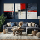 Navy Red Abstract Wall Art Canvas Print, Modern Luxury by MyGreatCanvas | Canvas Wall Art Prints | Photo Prints & Wall Decor