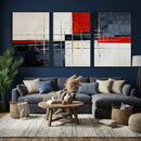 Navy Red Abstract Wall Art Canvas Print, Modern Luxury by MyGreatCanvas | Canvas Wall Art Prints | Photo Prints & Wall Decor