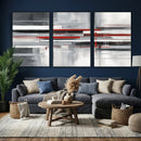 Gray Red Abstract Wall Art Canvas Print, Modern Abstract by MyGreatCanvas | Canvas Wall Art Prints | Photo Prints & Wall Decor