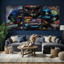 Graffiti American Football Player Street Art Wall Art Canvas by MyGreatCanvas | Canvas Wall Art Prints | Photo Prints & Wall Decor