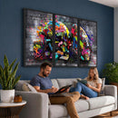 Graffiti American Football Helmet Street Art Wall Art Canvas