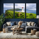 Coastal Lighthouse Wall Art Canvas Print, Cliffside Ocean by MyGreatCanvas | Canvas Wall Art Prints | Photo Prints & Wall Decor