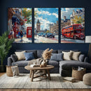 London City Street Wall Art Canvas Print, Big Ben & Red Bus by MyGreatCanvas | Canvas Wall Art Prints | Photo Prints & Wall Decor