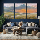 Mountain Sunset Wall Art Canvas Print Vintage Landscape by MyGreatCanvas | Canvas Wall Art Prints | Photo Prints & Wall Decor