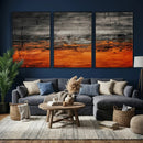 Black Orange Abstract Wall Art Canvas Print Modern Textured by MyGreatCanvas | Canvas Wall Art Prints | Photo Prints & Wall Decor