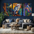 Colorful Heron Wall Art Canvas Print Tropical Bird Abstract by MyGreatCanvas | Canvas Wall Art Prints | Photo Prints & Wall Decor