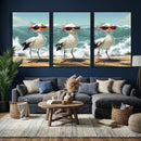 Funny Seagull Wall Art Canvas Print Beach Birds With by MyGreatCanvas | Canvas Wall Art Prints | Photo Prints & Wall Decor