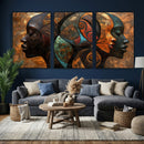 Abstract Afro American Women Wall Art Canvas Print by MyGreatCanvas | Canvas Wall Art Prints | Photo Prints & Wall Decor