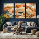 Geometric Boho Abstract Wall Art Canvas Print, Orange Blue by MyGreatCanvas | Canvas Wall Art Prints | Photo Prints & Wall Decor