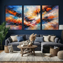 Lyrical Abstraction Wall Art Canvas Print, Orange Blue by MyGreatCanvas | Canvas Wall Art Prints | Photo Prints & Wall Decor