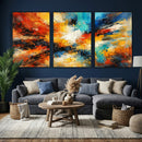 Lyrical Abstract Wall Art Canvas Print, Orange Blue Abstract by MyGreatCanvas | Canvas Wall Art Prints | Photo Prints & Wall Decor