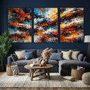 Lyrical Abstrac Wall Art Canvas Print, Orange Blue Abstract by MyGreatCanvas | Canvas Wall Art Prints | Photo Prints & Wall Decor