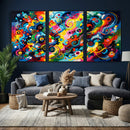 Geometric Abstract Wall Art Canvas Print, Bold Color by MyGreatCanvas | Canvas Wall Art Prints | Photo Prints & Wall Decor