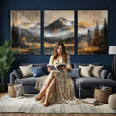 Mountain Lake Canvas Wall Art — Rustic Forest Landscape by MyGreatCanvas | Canvas Wall Art Prints | Photo Prints & Wall Decor