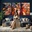 African American Jazz Singer Canvas Art — Red Dress Black by MyGreatCanvas | Canvas Wall Art Prints | Photo Prints & Wall Decor