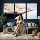 Sailboat Wall Art Canvas Print, Vintage Ship Bow Framed by MyGreatCanvas | Canvas Wall Art Prints | Photo Prints & Wall Decor