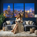 Charlotte Skyline Canvas Wall Art Print – North Carolina Cityscape Photography Print by MyGreatCanvas | Canvas Wall Art Prints | Photo Prints & Wall Decor