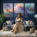 Colorful Abstract Canvas Wall Art Print, Vibrant Popup Color Art Print