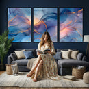 Colorful Abstract Canvas Wall Art Print, Vibrant Popup Color Art Print