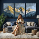 Abstract Mountain Wall Art Canvas Print Modern Landscape Painting Print by MyGreatCanvas | Canvas Wall Art Prints | Photo Prints & Wall Decor