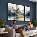 Lake Abstract Mountain Wall Art Canvas Print