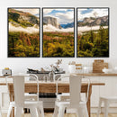 Half Dome Yosemite Canvas Wall Art – Majestic Triptych
