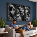 Old Pair of Mens Skates Wall Art Canvas, Men Skates Wall Art