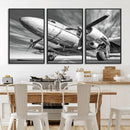 Vintage Airplane on Runway Canvas Print by MyGreatCanvas | Canvas Wall Art Prints | Photo Prints & Wall Decor
