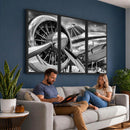 Vintage Antique Airplane Wall Art Canvas Print